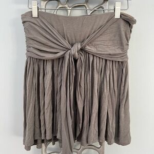 Yuka Deep Olive Green Strapless Top with front tie